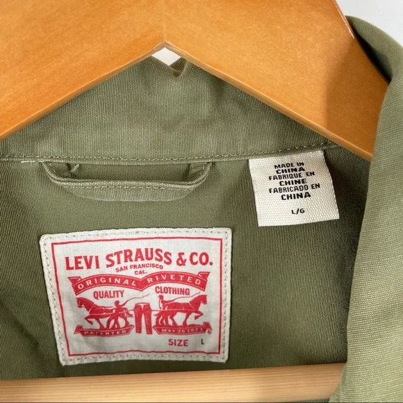 Levi's Olive Utility Jacket with Floral Embroidery - Picture 2 of 8